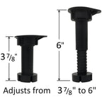 Cabinet leveler leg detail