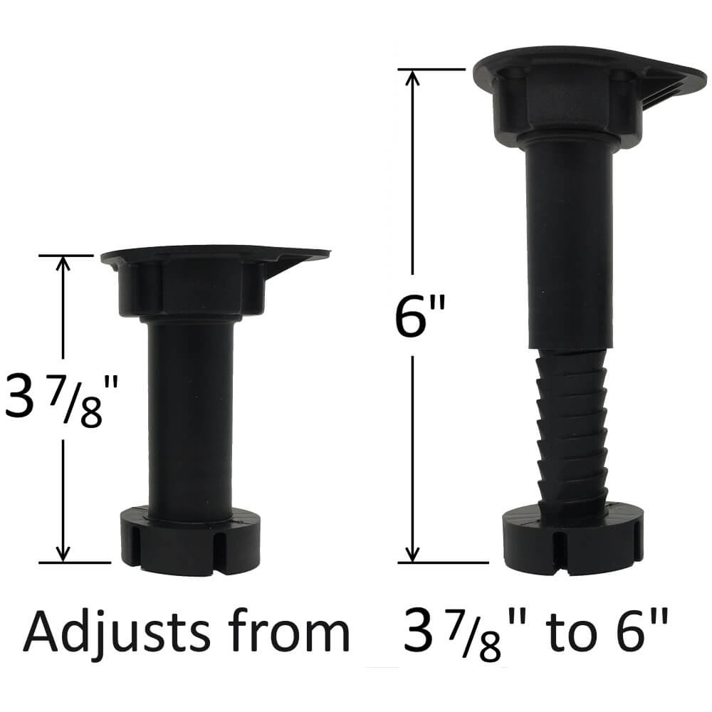 Cabinet leveler leg detail