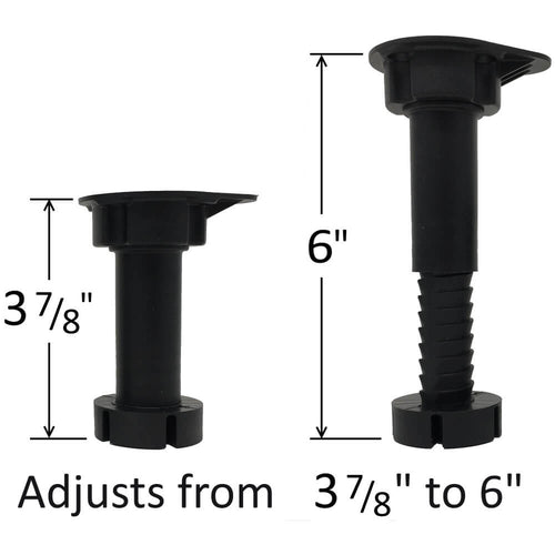 Cabinet leveler leg detail