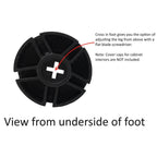 Cabinet leveler leg detail