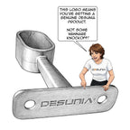 Desunia logo embossed on the hanger