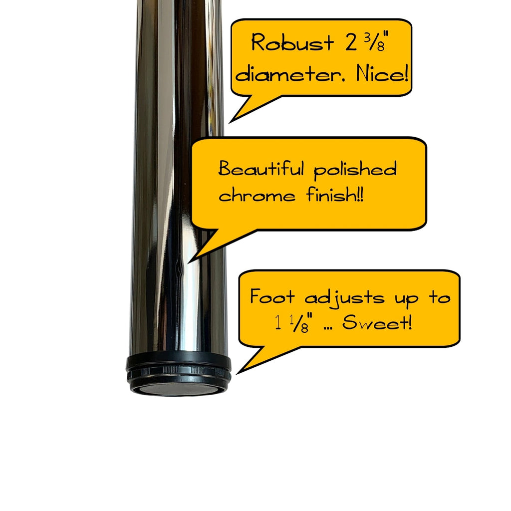 Chrome table leg diameter