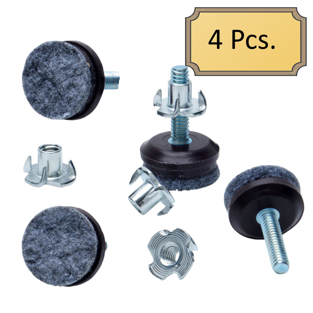 Brown felt furniture levelers