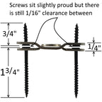 Z-clip top view with dimensions