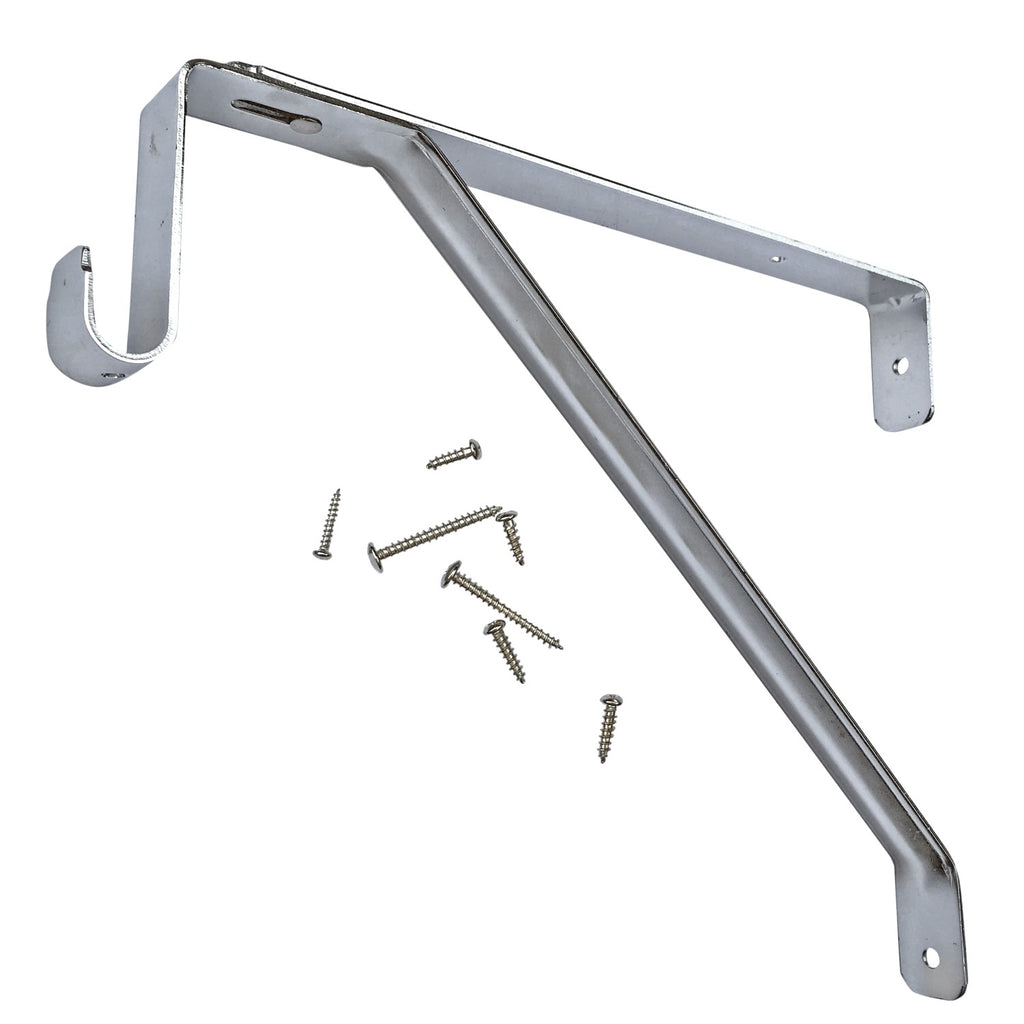 Chrome Adjustable Closet Shelf & Rod Bracket