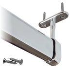 Chrome oval closet rod Top Mount Bracket with rod