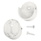 white round rear pin closet rod end brackets