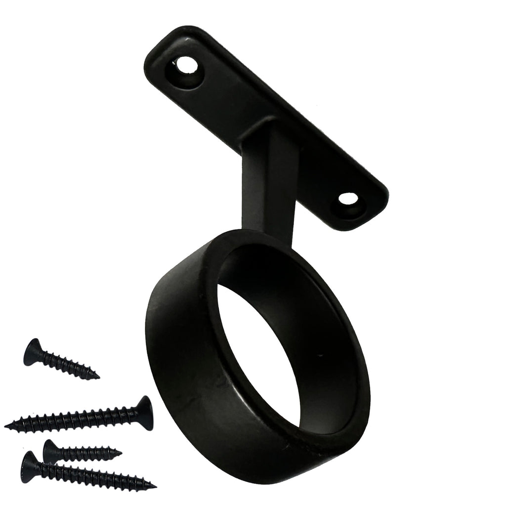 black round closet rod mid support hanger