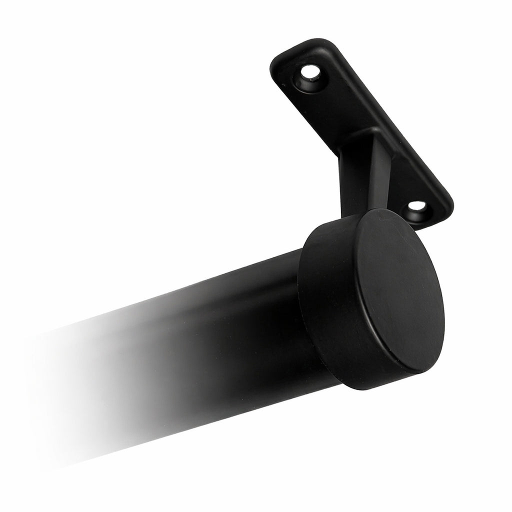 32mm diameter black closet rod top mount bracket in use