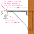 adjustable closet shelf bracket general specifications