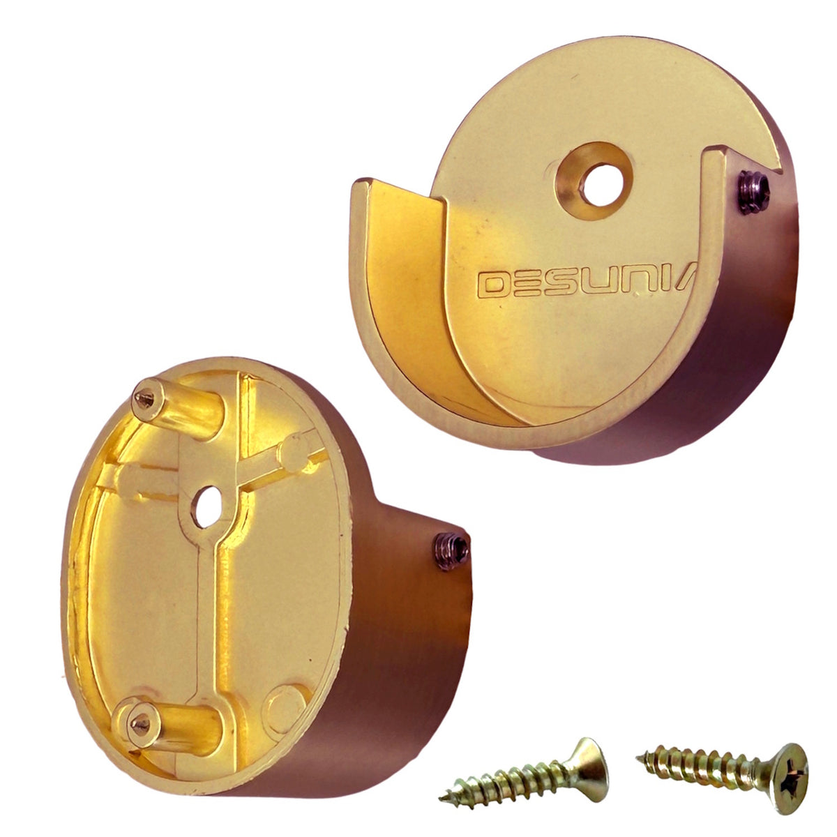 satin brass closet rod wall brackets with rear pins