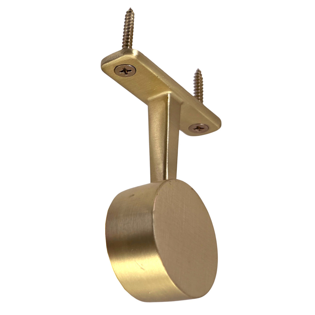 32mm diameter satin brass closet rod top mount bracket