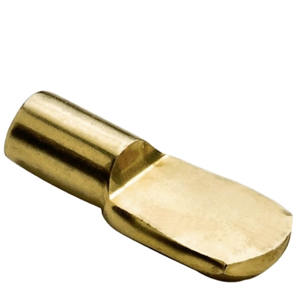 Polished Brass 1/4" Spoon Shelf Support Pegs (25 Pack)