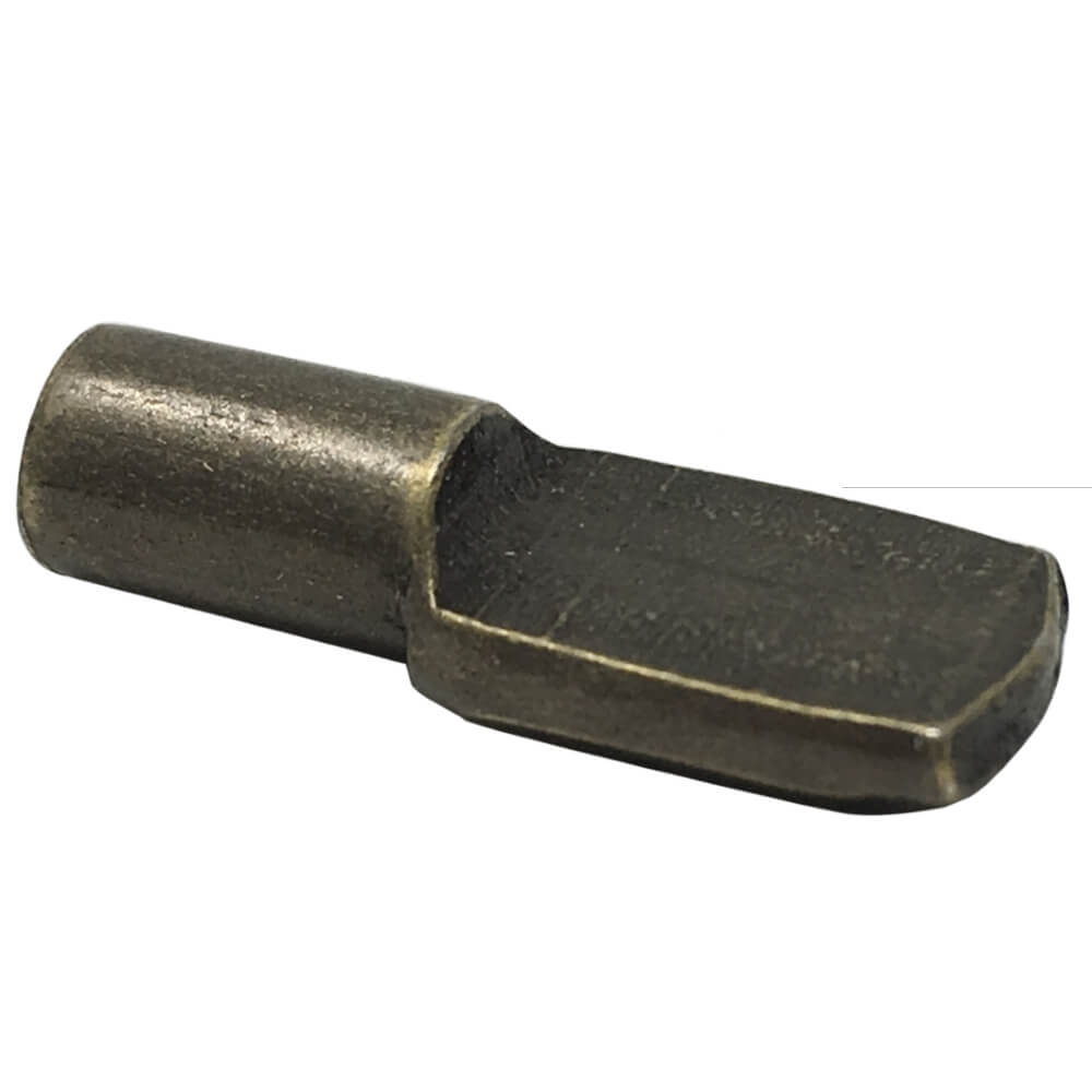 Antique Brass 5mm Spoon Shelf Support Pegs (25 Pack)