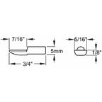Black 5mm Spoon Shelf Support Pegs (25 Pack) - specifications