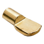 Polished Brass 7mm Spoon Shelf Support Pegs (25 Pack)