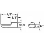 Polished Brass 7mm Spoon Shelf Support Pegs (25 Pack) - specifications