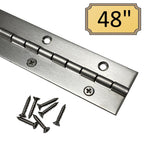 1-1/2 inch stainless piano hinge, 48 inch