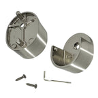 satin nickel round rear pin closet rod end brackets