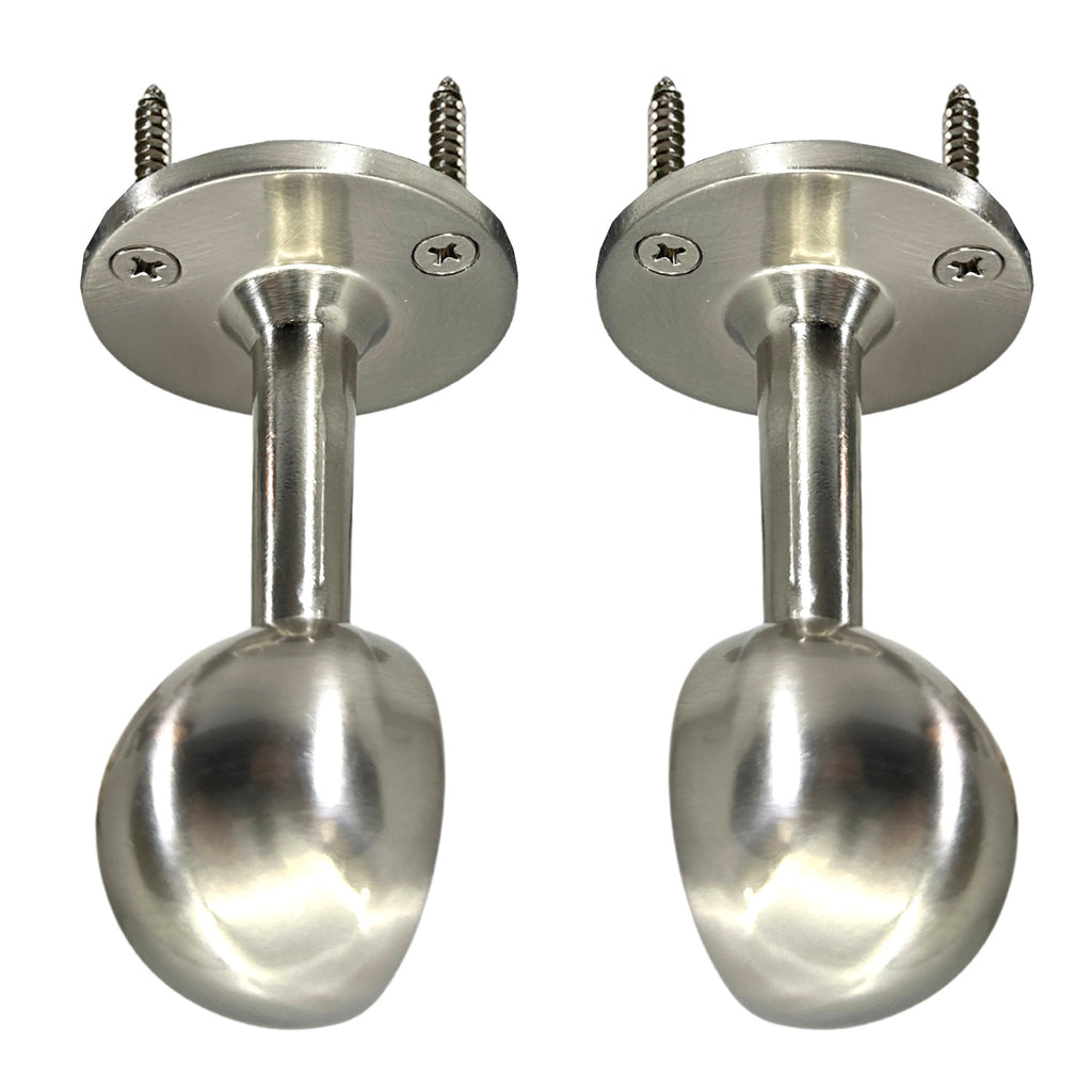 satin nickel top mount closet rod brackets