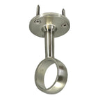satin nickel round closet rod mid support hanger