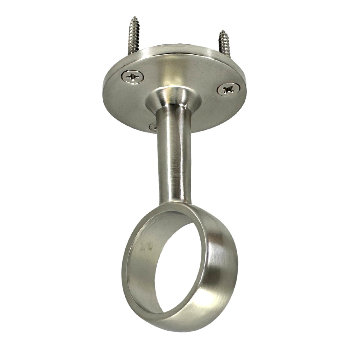 satin nickel round closet rod mid support hanger