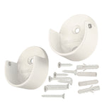 Gloss white screw-on end bracket