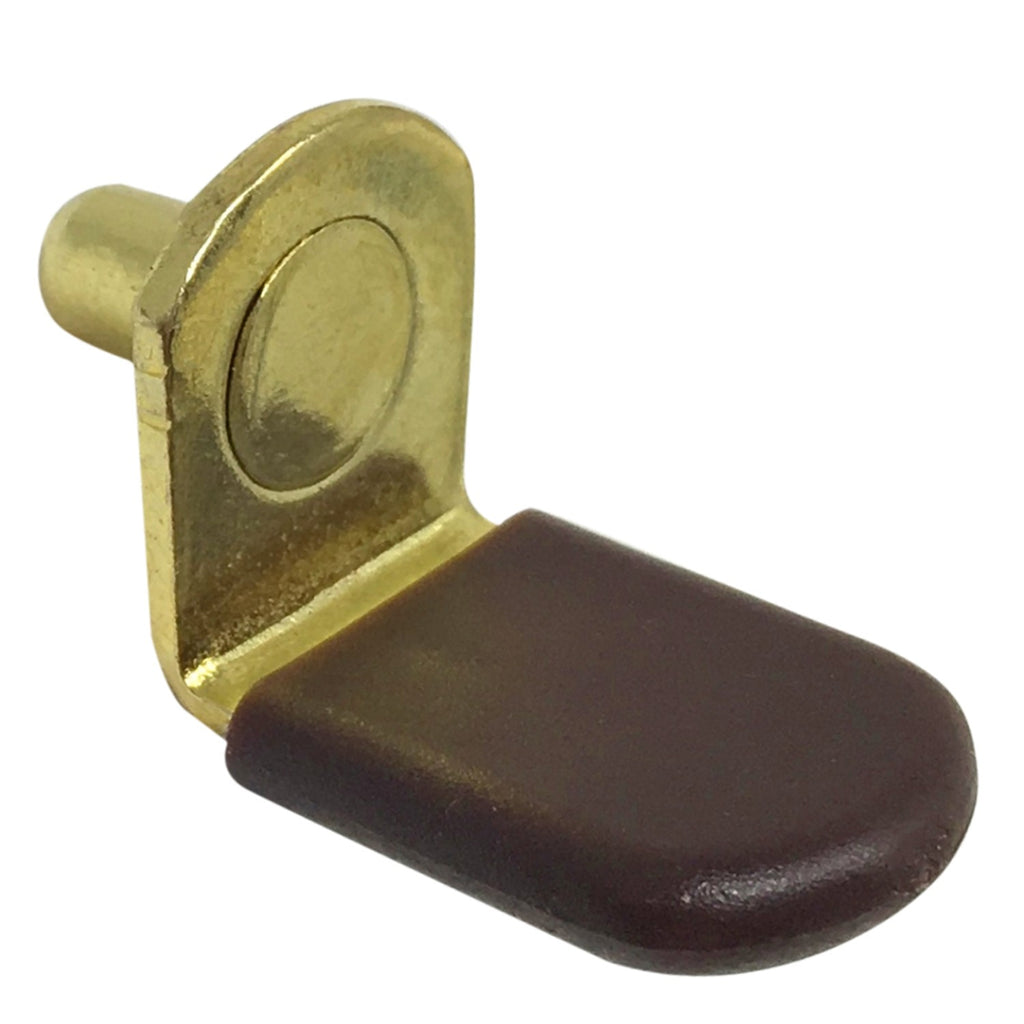 Polished Brass 1/4" Vinyl Sleeve Bracket Shelf Support Pegs (25 Pack)