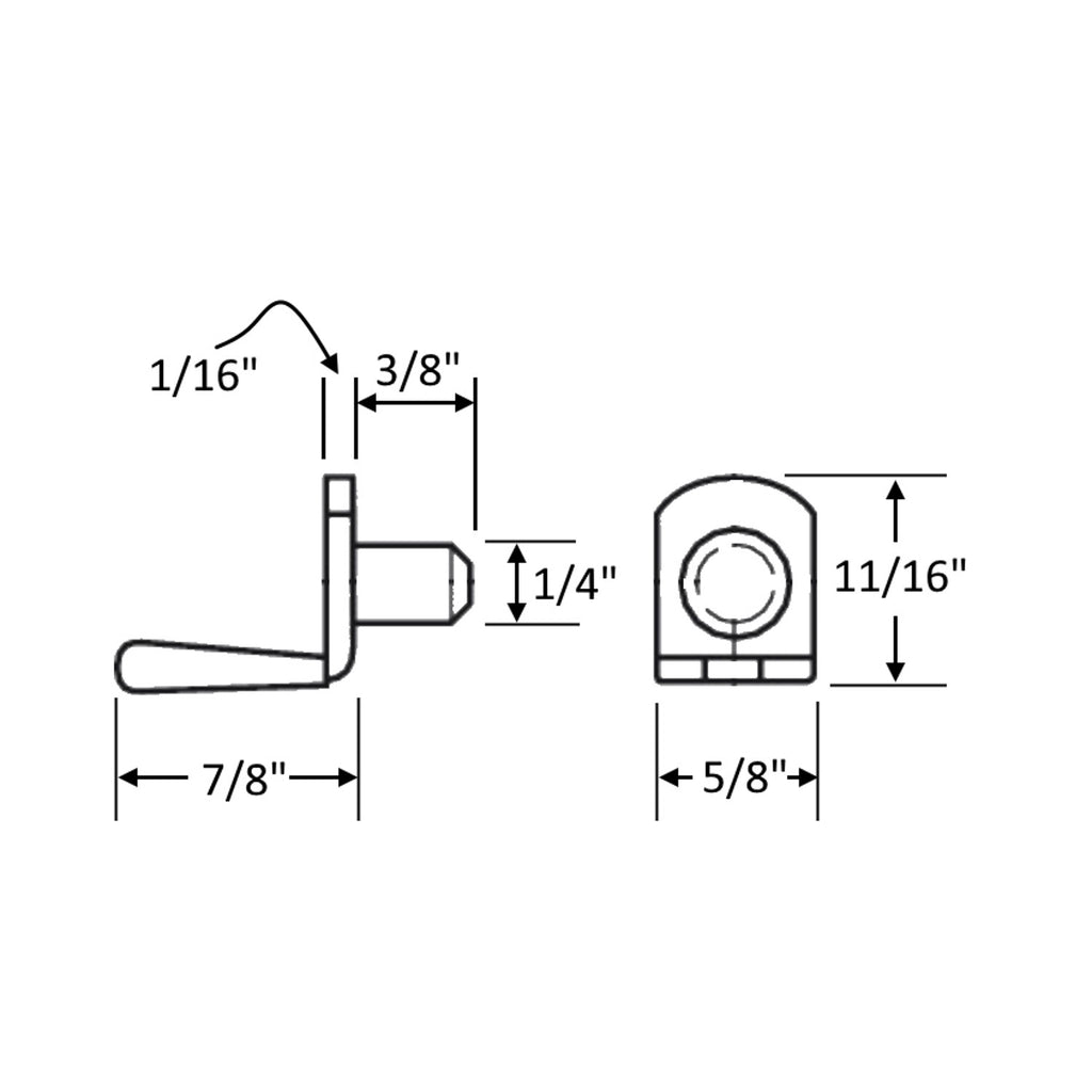 Polished Brass 1/4" Vinyl Sleeve Bracket Shelf Support Pegs (25 Pack) - specifications