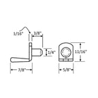 Polished Nickel 1/4" Vinyl Sleeve Bracket Shelf Support Pegs (25 Pack) - specifications