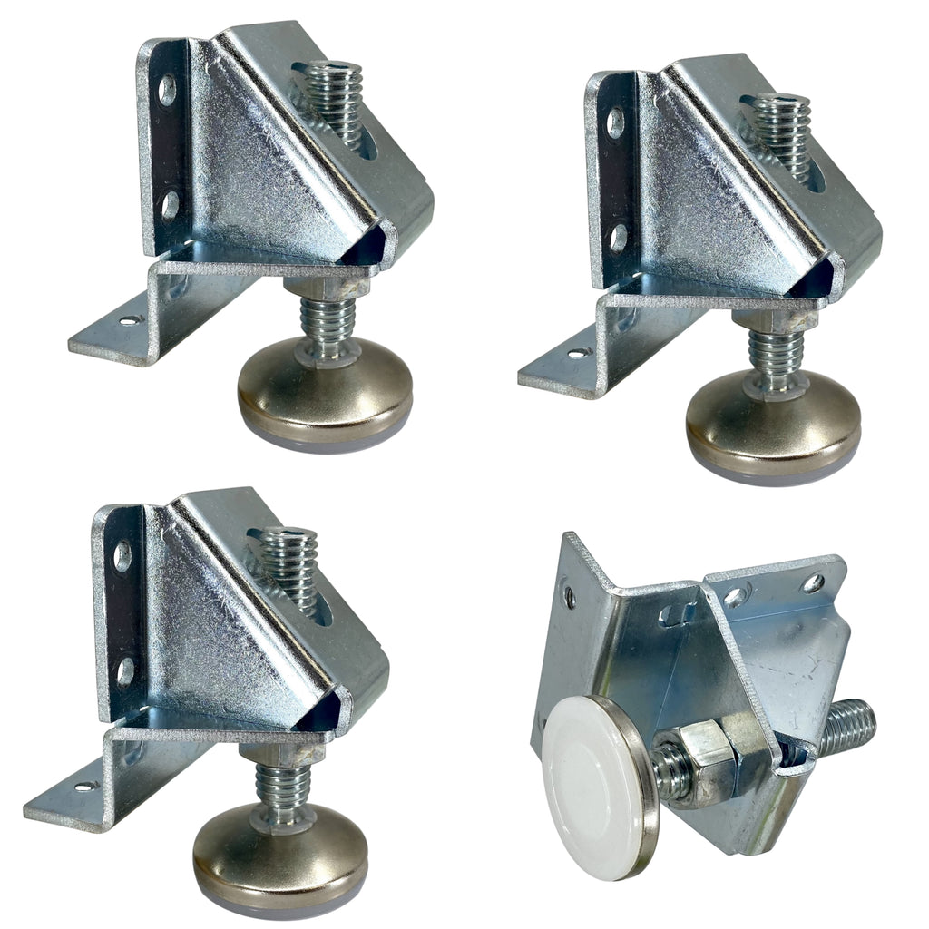 Super duty cabinet leveler legs with lock nuts, 4 pack