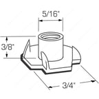 1/4-20 T-nut dimensions