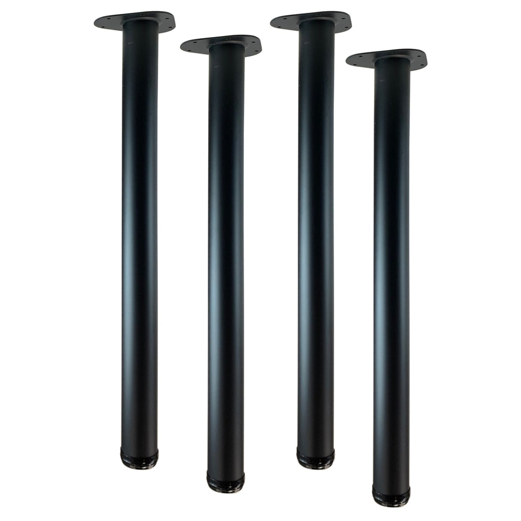 Black 2-3/8 inch adjustable table legs, set of 4
