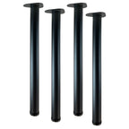 Black 2-3/8 inch adjustable table legs, set of 4
