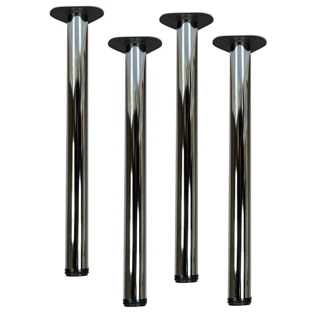 Chrome 2-3/8 inch adjustable table legs, set of 4