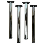 Chrome 2-3/8 inch adjustable table legs, set of 4