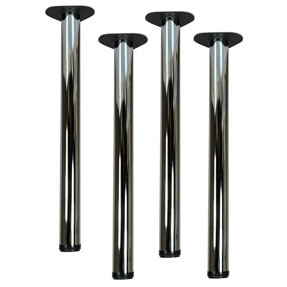 Chrome 2-3/8 inch adjustable table legs, set of 4