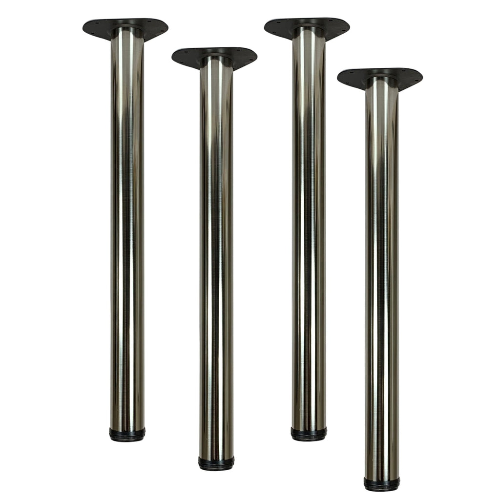 Satin nickel 2-3/8 inch adjustable table legs, set of 4