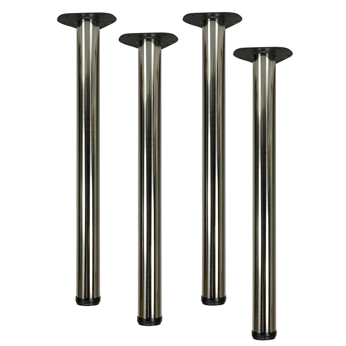 Satin nickel 2-3/8 inch adjustable table legs, set of 4
