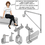 Closet rod bracket compatibility with different mounting styles illustration