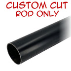 Custom cut black round closet rod only