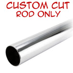 Custom cut chrome round closet rod only