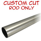 Custom cut satin nickel round closet rod only