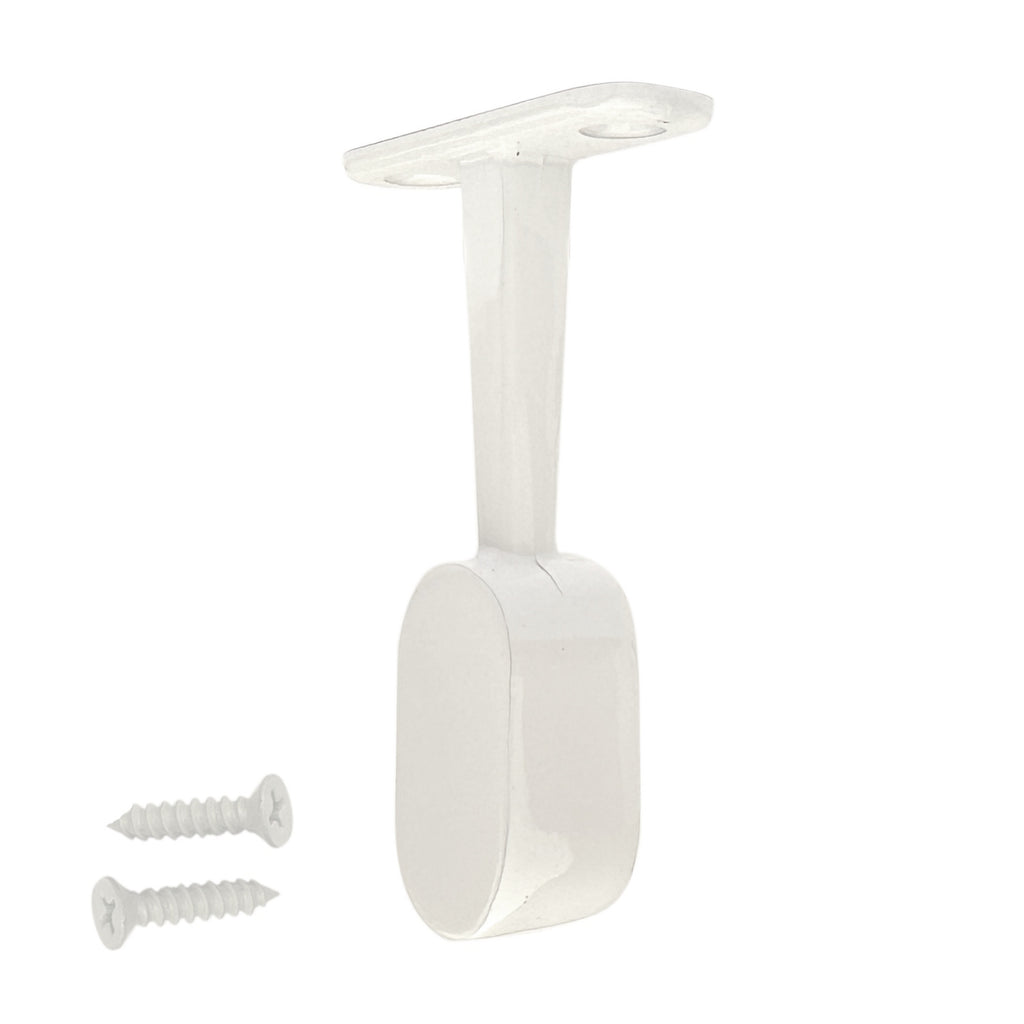 Gloss white oval closet rod Top Mount Bracket