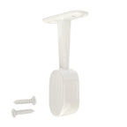 Gloss white oval closet rod Top Mount Bracket