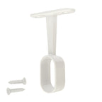 Gloss white oval closet rod mid hanger