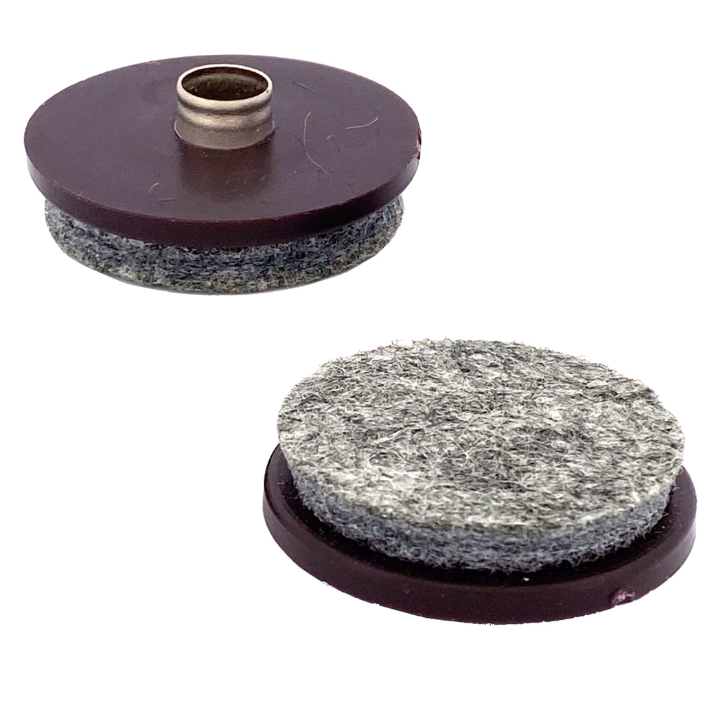 Espresso 1-1/2" Hollow Nail Felt Chair Glides (16 Pack)